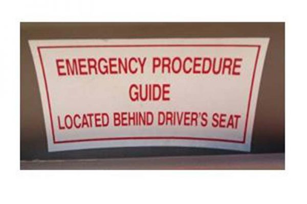 EPG Loacated Behind Driver Seat - Sticker