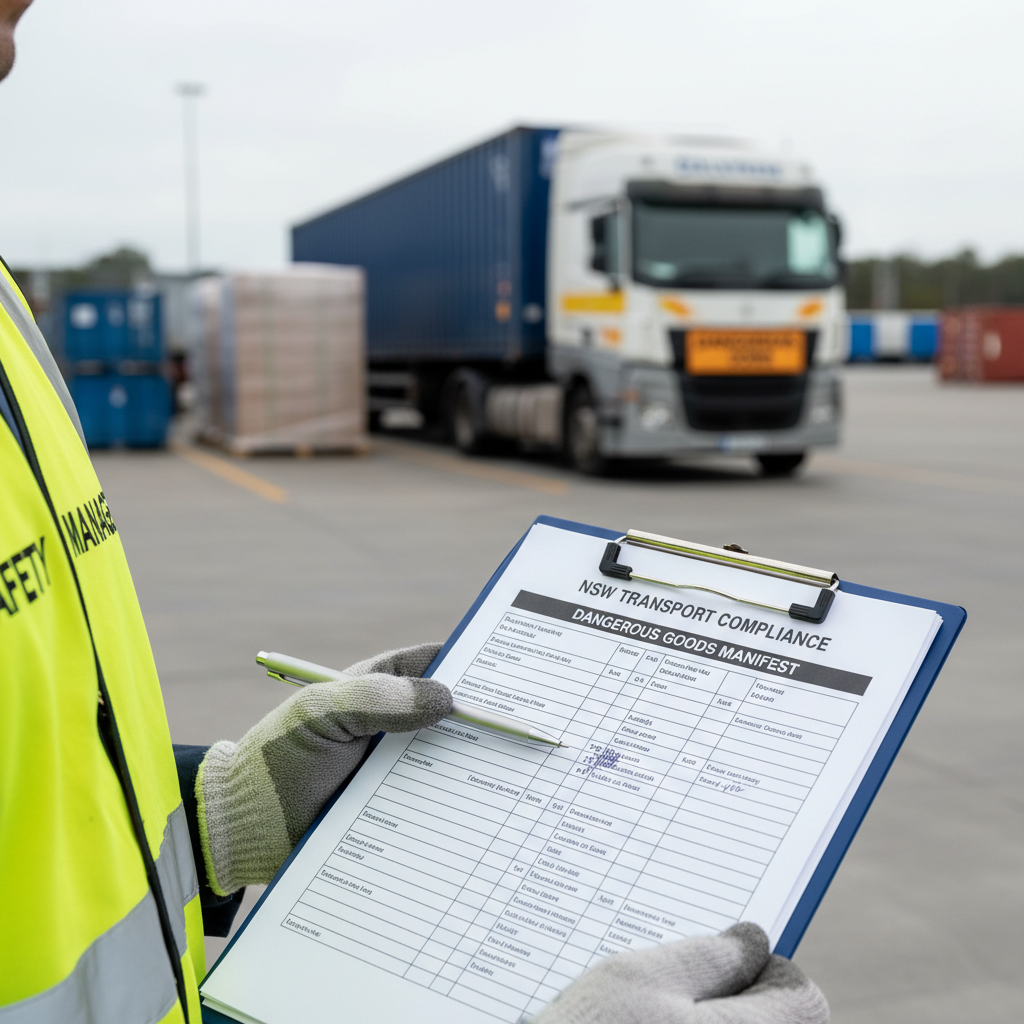 ADG Code transport documentation dangerous goods manifest NSW