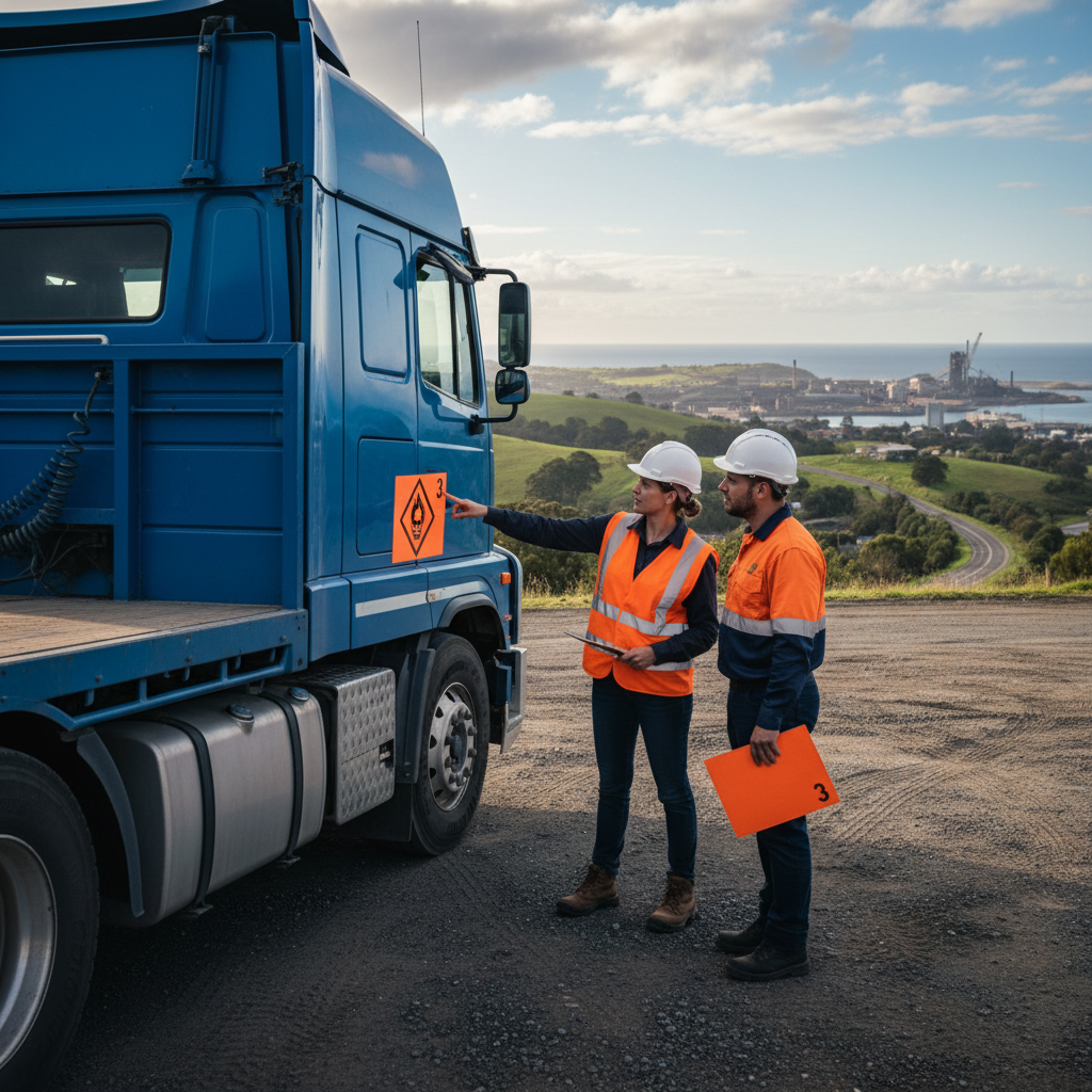 dangerous goods placard training Wollongong truck driver TLILIC0001 Illawarra