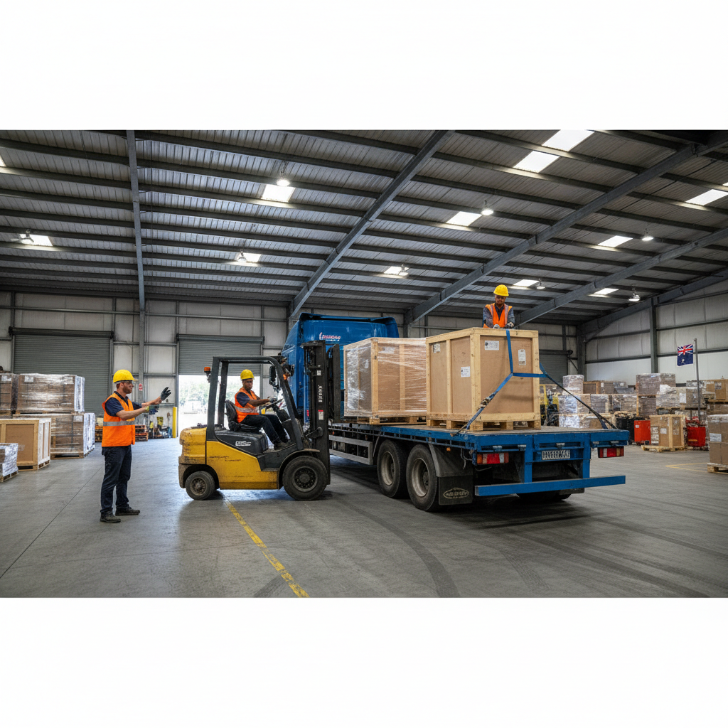 freight loading load restraint heavy vehicle NSW warehouse