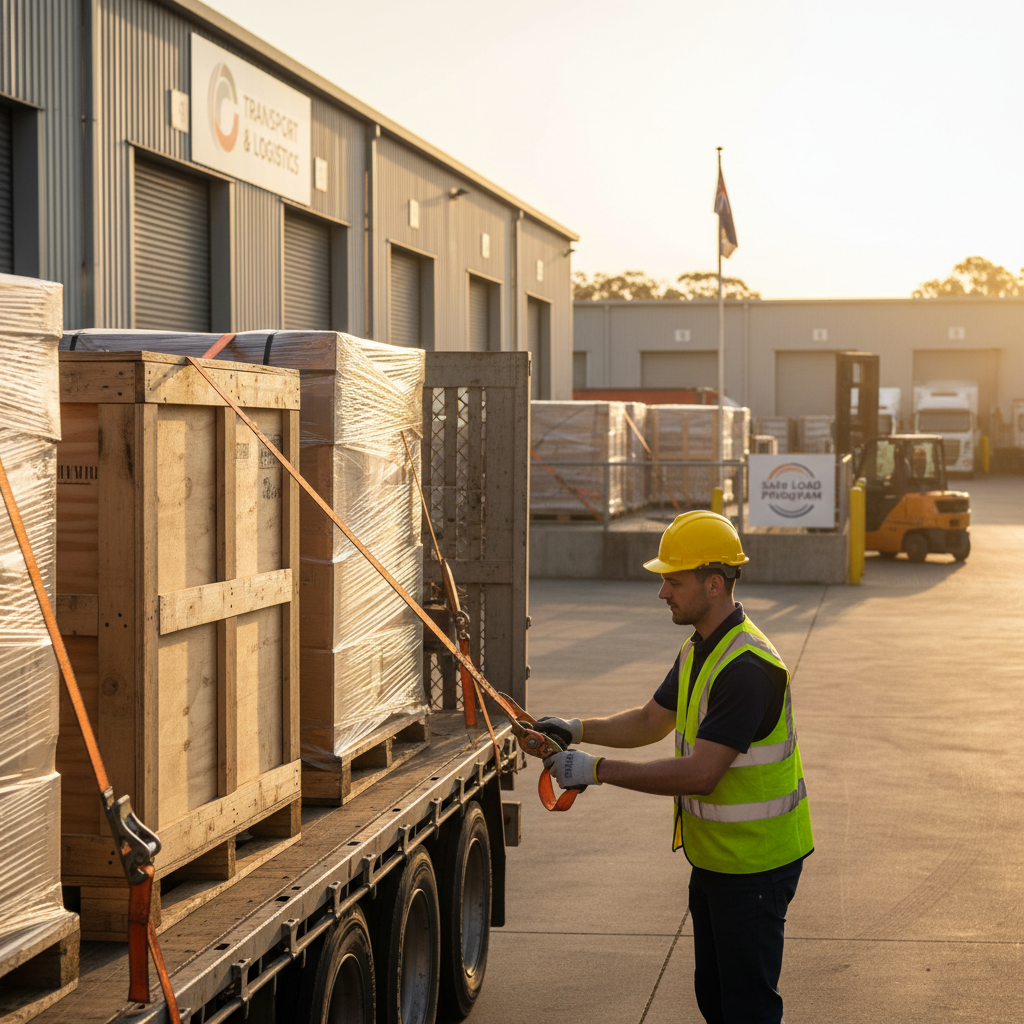 Safe load program NSW load restraint ratchet straps freight truck