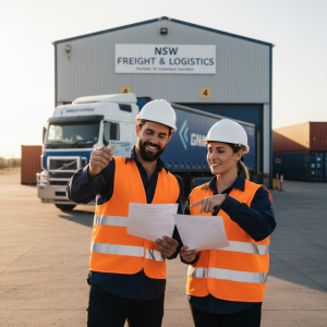 NSW truck drivers comparing dangerous goods licence certificates