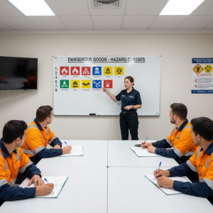 Dangerous goods training provider NSW trainer classroom
