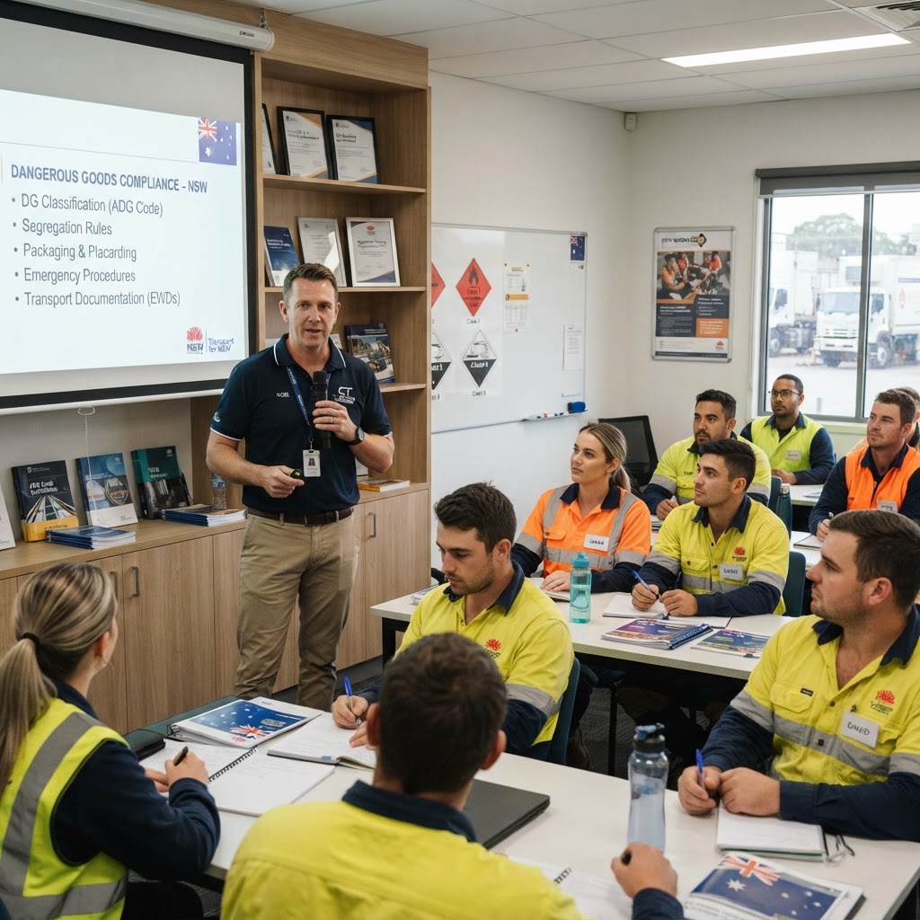 Dangerous Goods group training compliance NSW