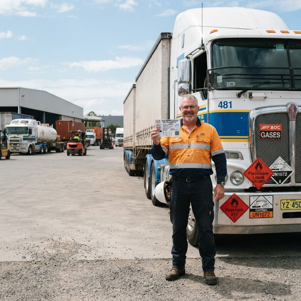 How to become a dangerous goods driver in NSW — truck driver with DG licence card