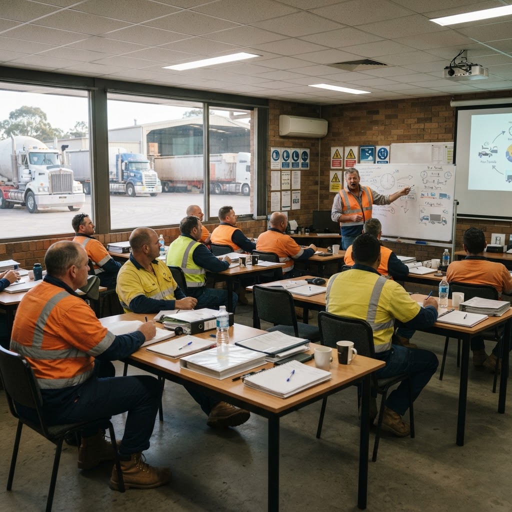TLIIF0005 BFM training classroom in NSW with truck drivers