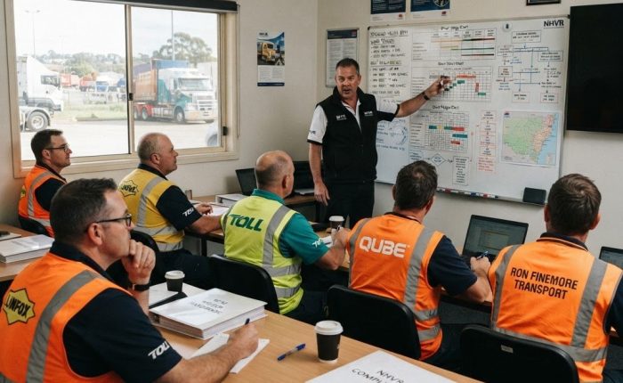 BFM accreditation training session NSW with truck drivers learning fatigue management
