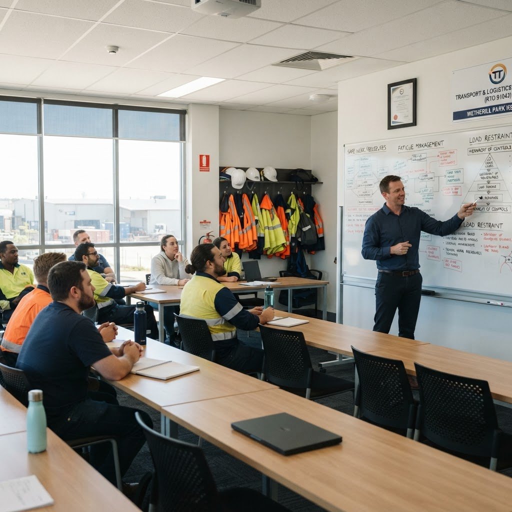 Blue Card TLIF0025 training room at Kells Safety Centre Wetherill Park NSW with instructor