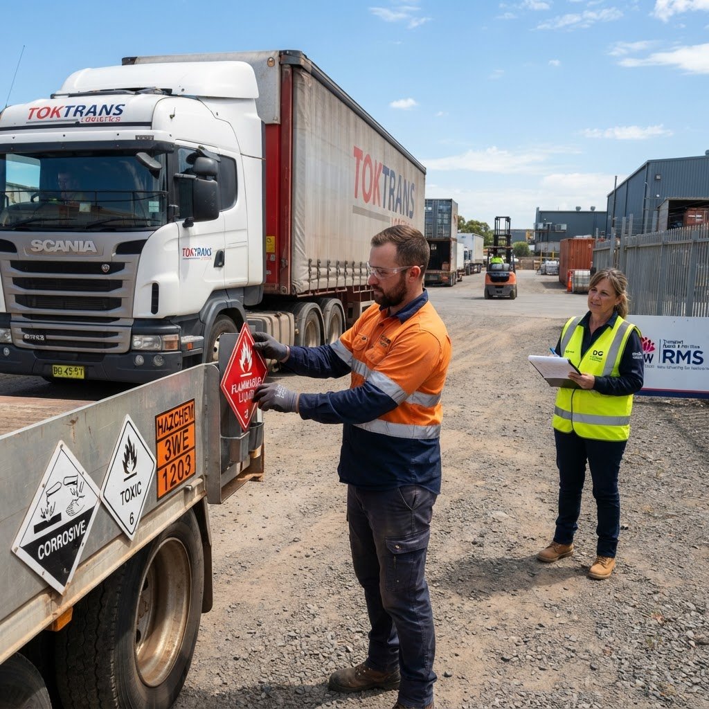 Dangerous goods training classroom NSW with ADG Code charts