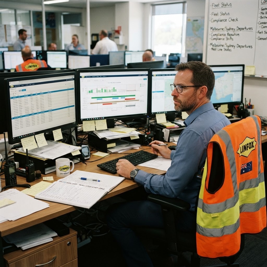 Transport scheduler planning driver rosters at a NSW transport company — fatigue management