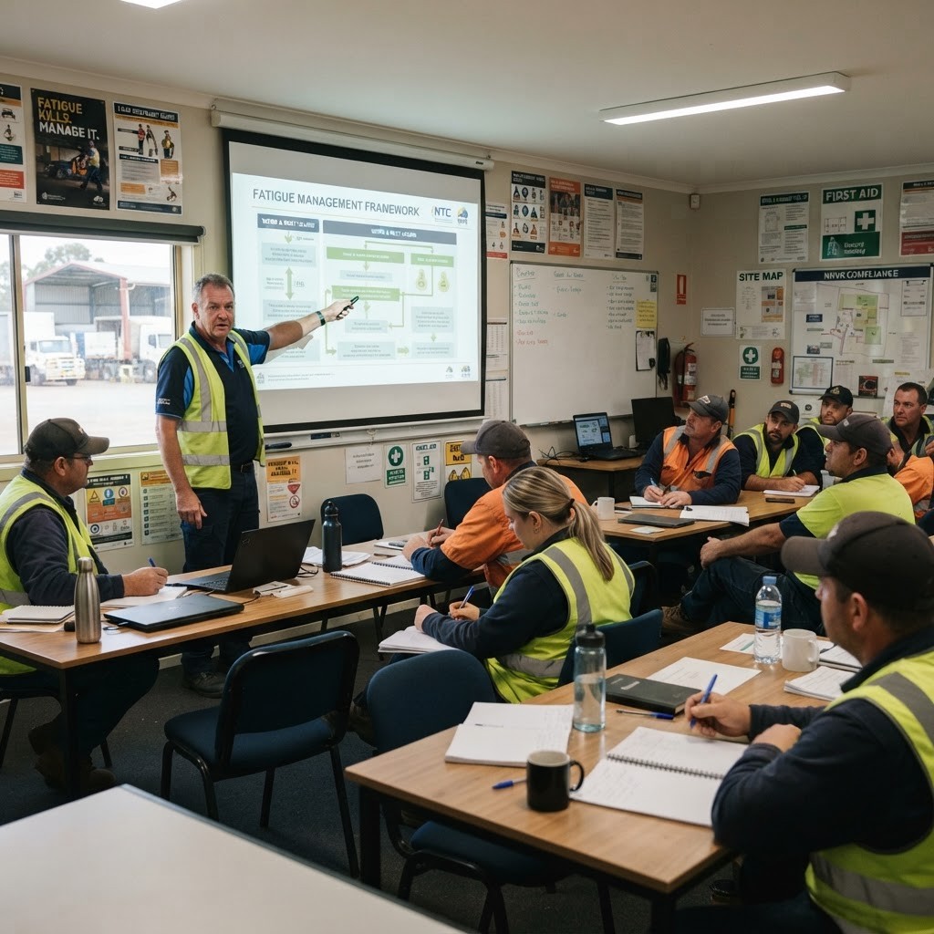 Group fatigue management training session at Kells Safety Centre NSW