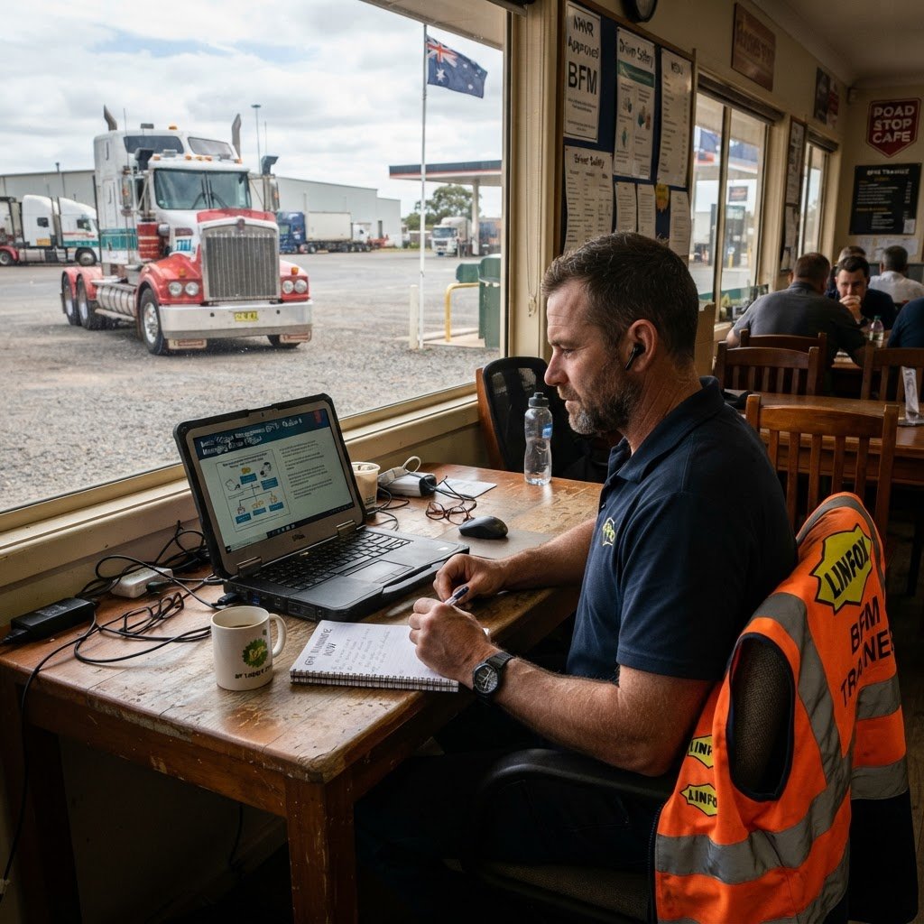 NHVR roadside compliance check for BFM accredited truck driver NSW