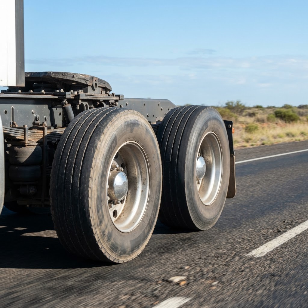 basic fatigue management BFM truck wheels on NSW highway