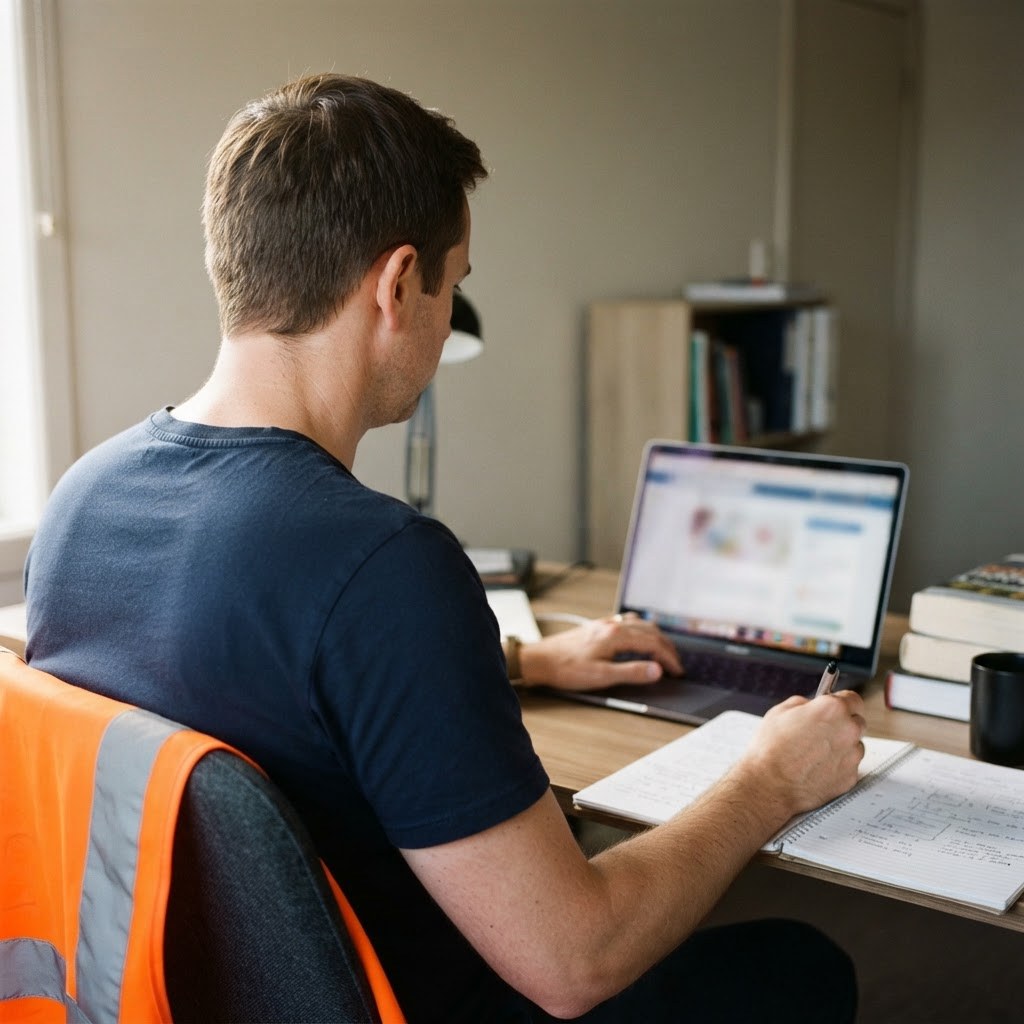 basic fatigue management online course NSW laptop study