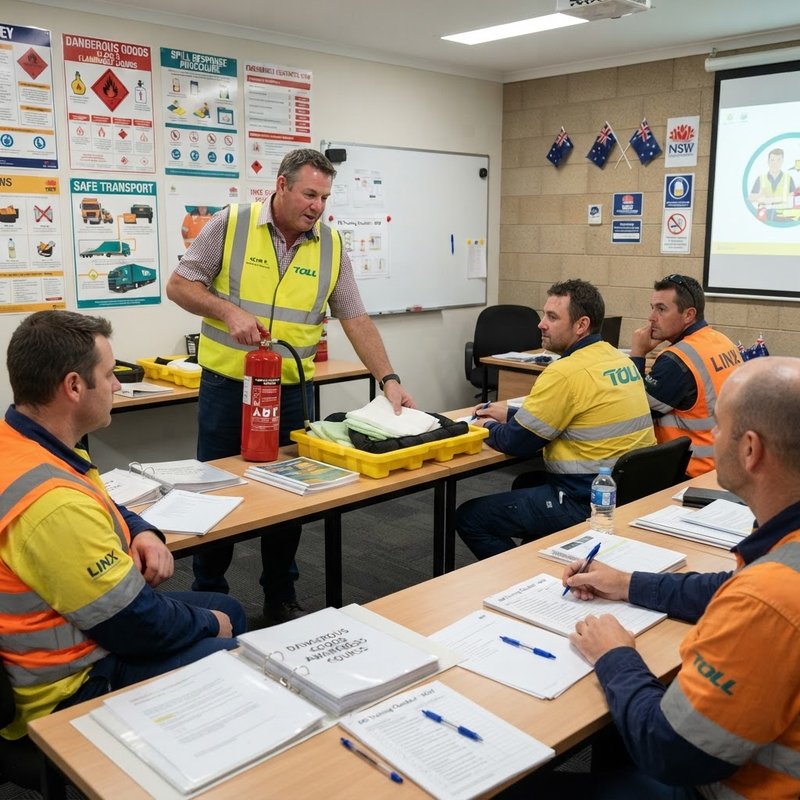 Kells Safety Centre training room for dangerous goods emergency equipment course NSW truck drivers