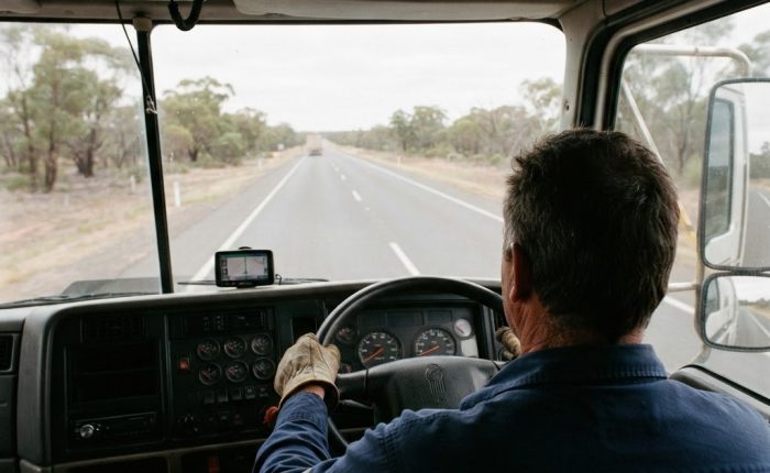 truck driver fatigue monitoring technology NSW right-hand drive cab