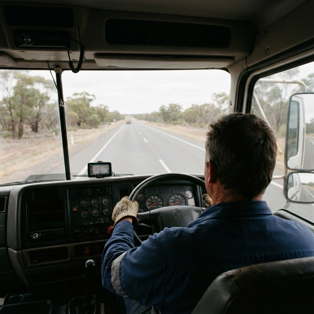 truck driver fatigue monitoring technology NSW right-hand drive cab